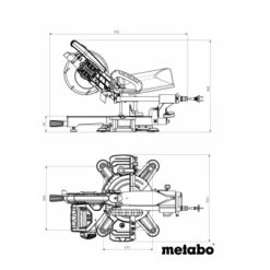 Metabo Zug- & Kappsäge KGS 216 M Set Inkl. 2 Hartmetall-Sägeblättern 1.200 W -Berühmter Werkzeug Geschäft 3492493 VM01