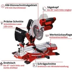 Einhell Power X-Change Akku-Kappsäge TE-MS 18/210 Li Solo -Berühmter Werkzeug Geschäft 4006825628074 2171 03