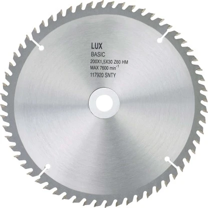 LUX HM-Kreissägeblatt Holz Ø 190 Mm 60 Zähne 3 LUX HM-Kreissägeblatt Holz Ø 190 Mm 60 Zähne