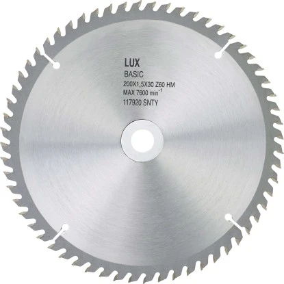 LUX HM-Kreissägeblatt Holz Ø 255 Mm 60 Zähne 3 LUX HM-Kreissägeblatt Holz Ø 255 Mm 60 Zähne