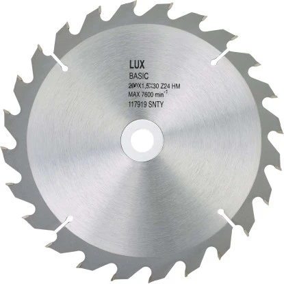 LUX HM-Kreissägeblatt Holz Ø 200 Mm 24 Zähne 3 LUX HM-Kreissägeblatt Holz Ø 200 Mm 24 Zähne