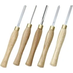 Proxxon Drechselbeitelsatz HSS 5-tlg. Im Holzkasten