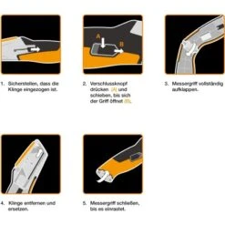 Fiskars Universalmesser CarbonMaxmit Einziehbarer Klinge -Berühmter Werkzeug Geschäft 995730 4905 05